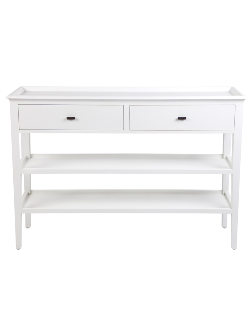 WELLESLEY 2  DRAWER CONSOLE TABLE WHITE image 1